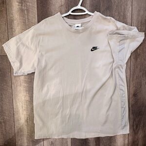 Nike Light Gray Short Sleeve Tee with mesh side vent